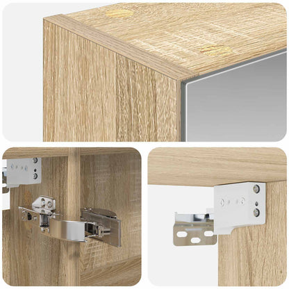 Bathroom Mirror Cabinet Sonoma Oak 50 x 14.5 x 70 cm