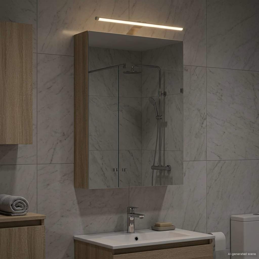 Bathroom Mirror Cabinet Sonoma Oak 50 x 14.5 x 70 cm