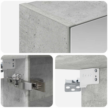 Bathroom Mirror Cabinet Concrete Grey 50 x 14.5 x 70 cm