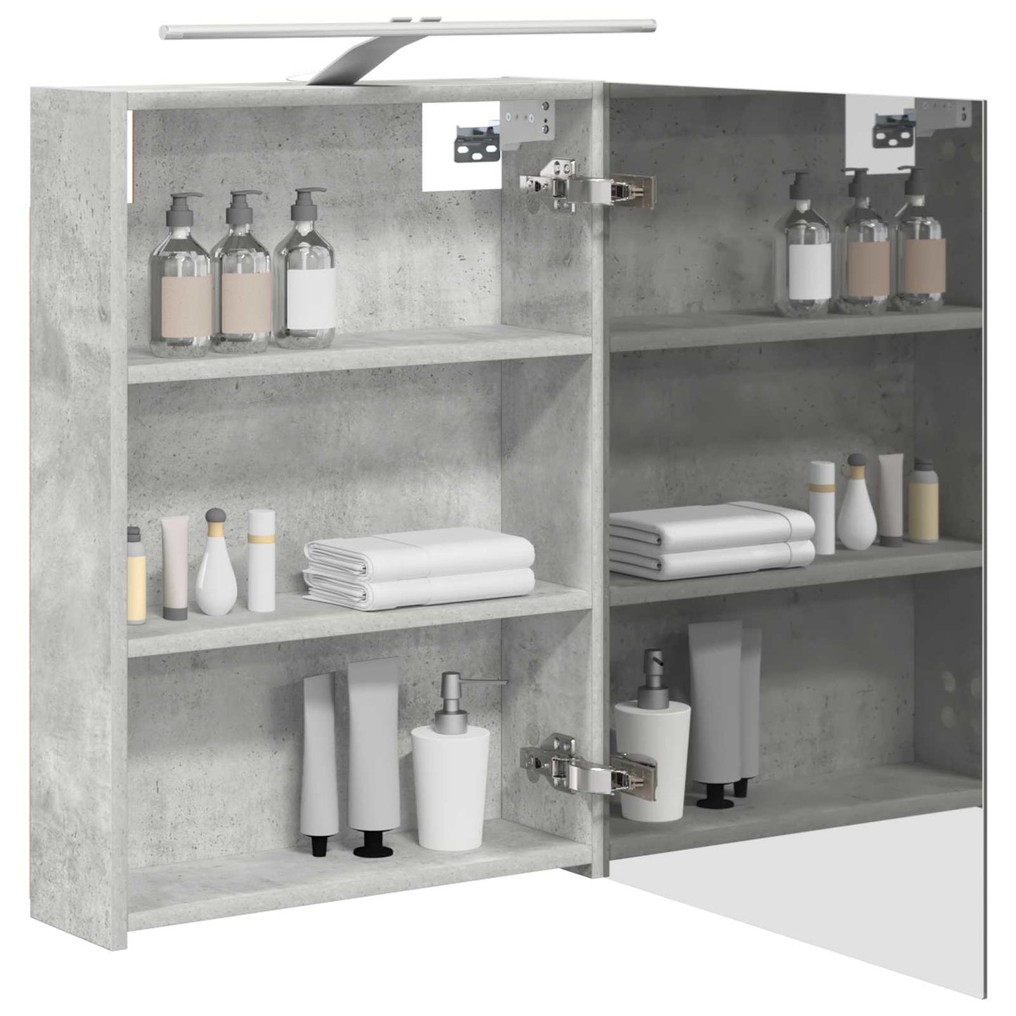 Bathroom Mirror Cabinet Concrete Grey 50 x 14.5 x 70 cm