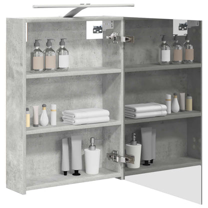 Bathroom Mirror Cabinet Concrete Grey 50 x 14.5 x 70 cm