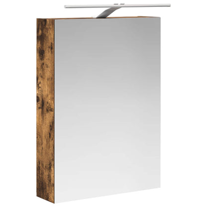 Bathroom Mirror Cabinet Smoked Oak 50 x 14.5 x 70 cm