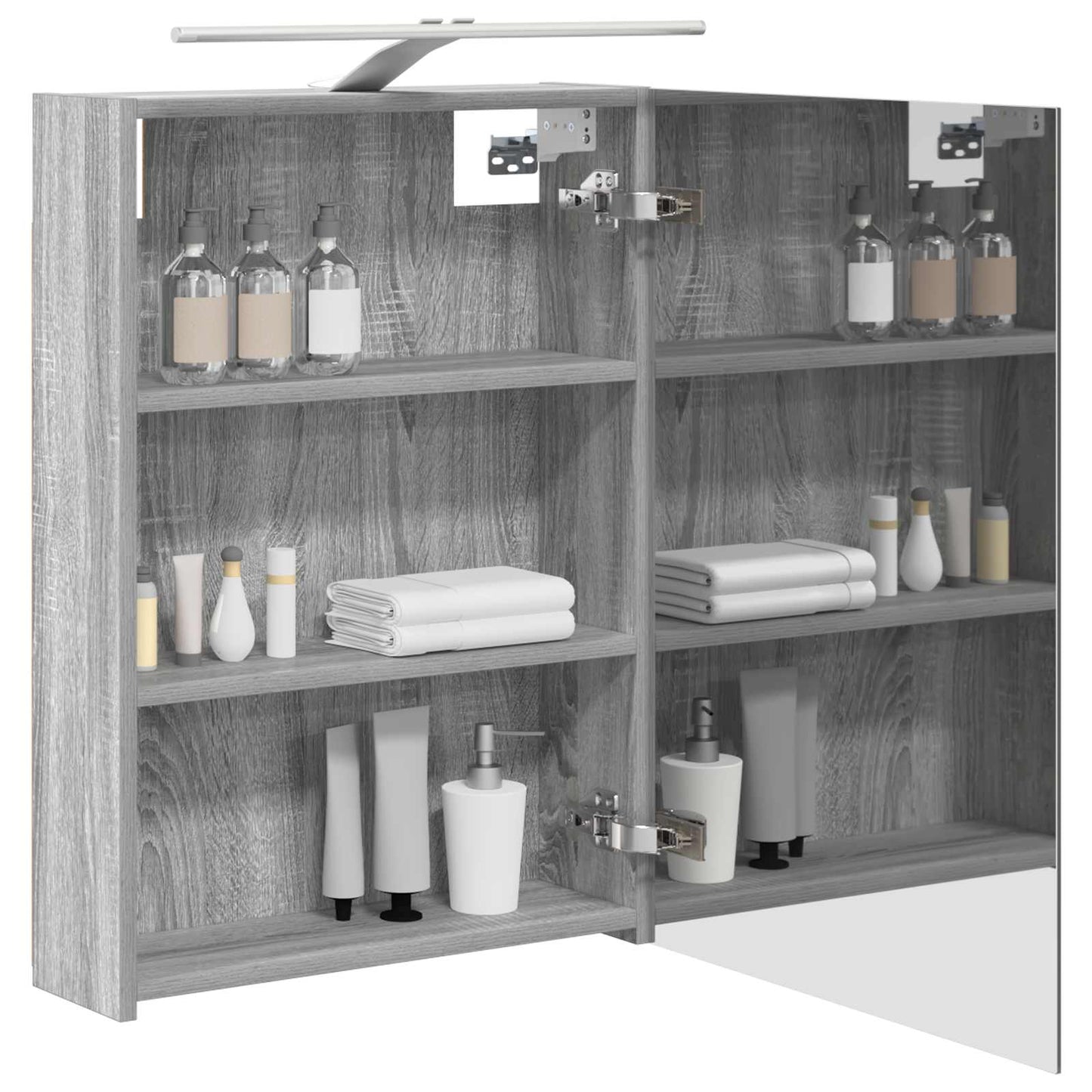 Bathroom Mirror Cabinet Grey Sonoma 50 x 14.5 x 70 cm
