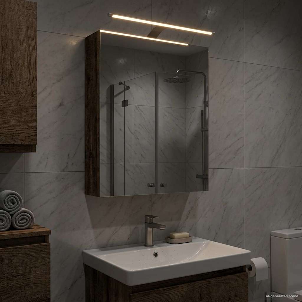 Bathroom Mirror Cabinet Old Wood 50 x 14.5 x 70 cm