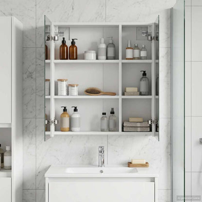Bathroom Mirror Cabinet White 60 x 14.5 x 70 cm Engineered wood