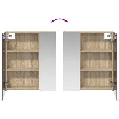 Bathroom Mirror Cabinet Sonoma Oak 60 x 14.5 x 70 cm