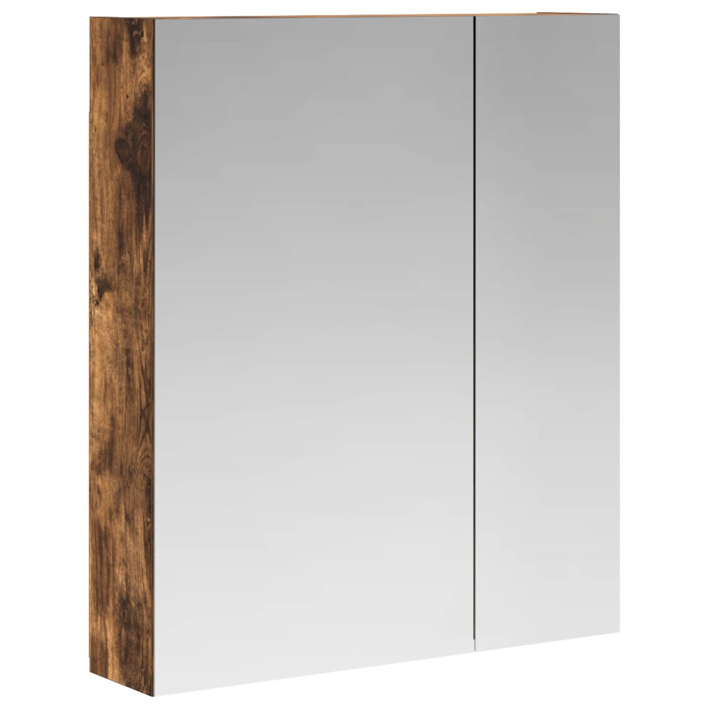Bathroom Mirror Cabinet Smoked Oak 60 x 14.5 x 70 cm