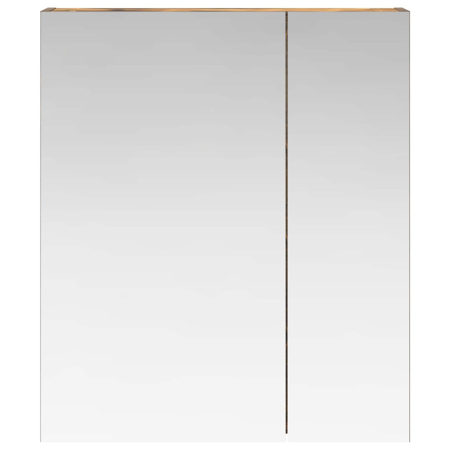 Bathroom Mirror Cabinet Smoked Oak 60 x 14.5 x 70 cm