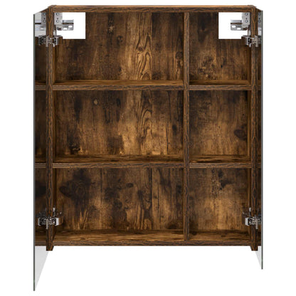 Bathroom Mirror Cabinet Smoked Oak 60 x 14.5 x 70 cm