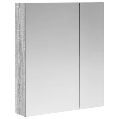Bathroom Mirror Cabinet Grey Sonoma 60 x 14.5 x 70 cm