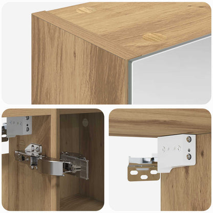 Bathroom Mirror Cabinet Artisian Oak 60 x 14.5 x 70 cm