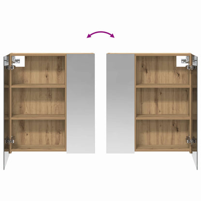 Bathroom Mirror Cabinet Artisian Oak 60 x 14.5 x 70 cm