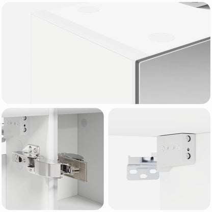 Bathroom Mirror Cabinet White 60 x 14.5 x 70 cm Engineered wood