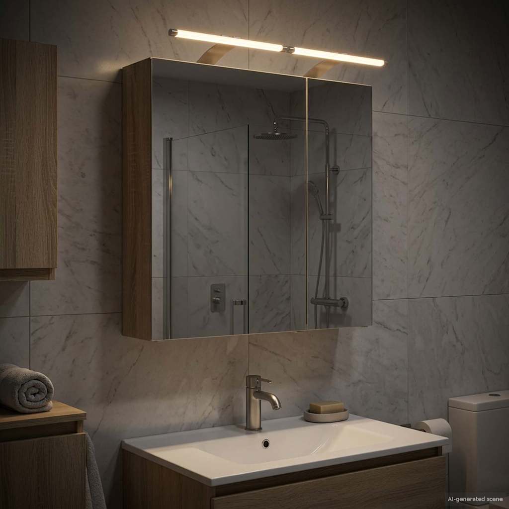 Bathroom Mirror Cabinet Sonoma Oak 60 x 14.5 x 70 cm