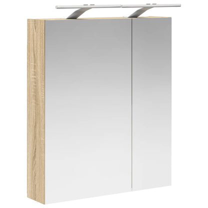 Bathroom Mirror Cabinet Sonoma Oak 60 x 14.5 x 70 cm