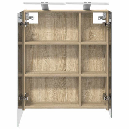 Bathroom Mirror Cabinet Sonoma Oak 60 x 14.5 x 70 cm