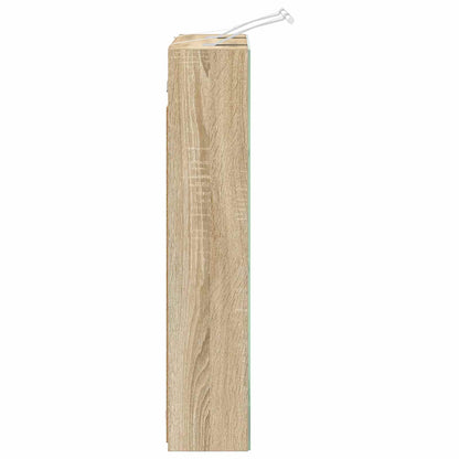 Bathroom Mirror Cabinet Sonoma Oak 60 x 14.5 x 70 cm