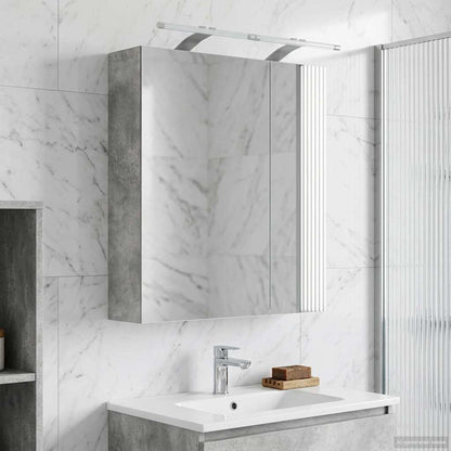 Bathroom Mirror Cabinet Concrete Grey 60 x 14.5 x 70 cm