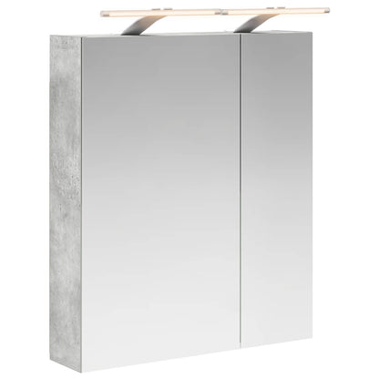 Bathroom Mirror Cabinet Concrete Grey 60 x 14.5 x 70 cm