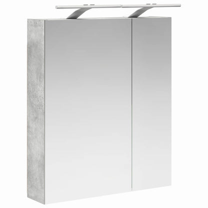 Bathroom Mirror Cabinet Concrete Grey 60 x 14.5 x 70 cm