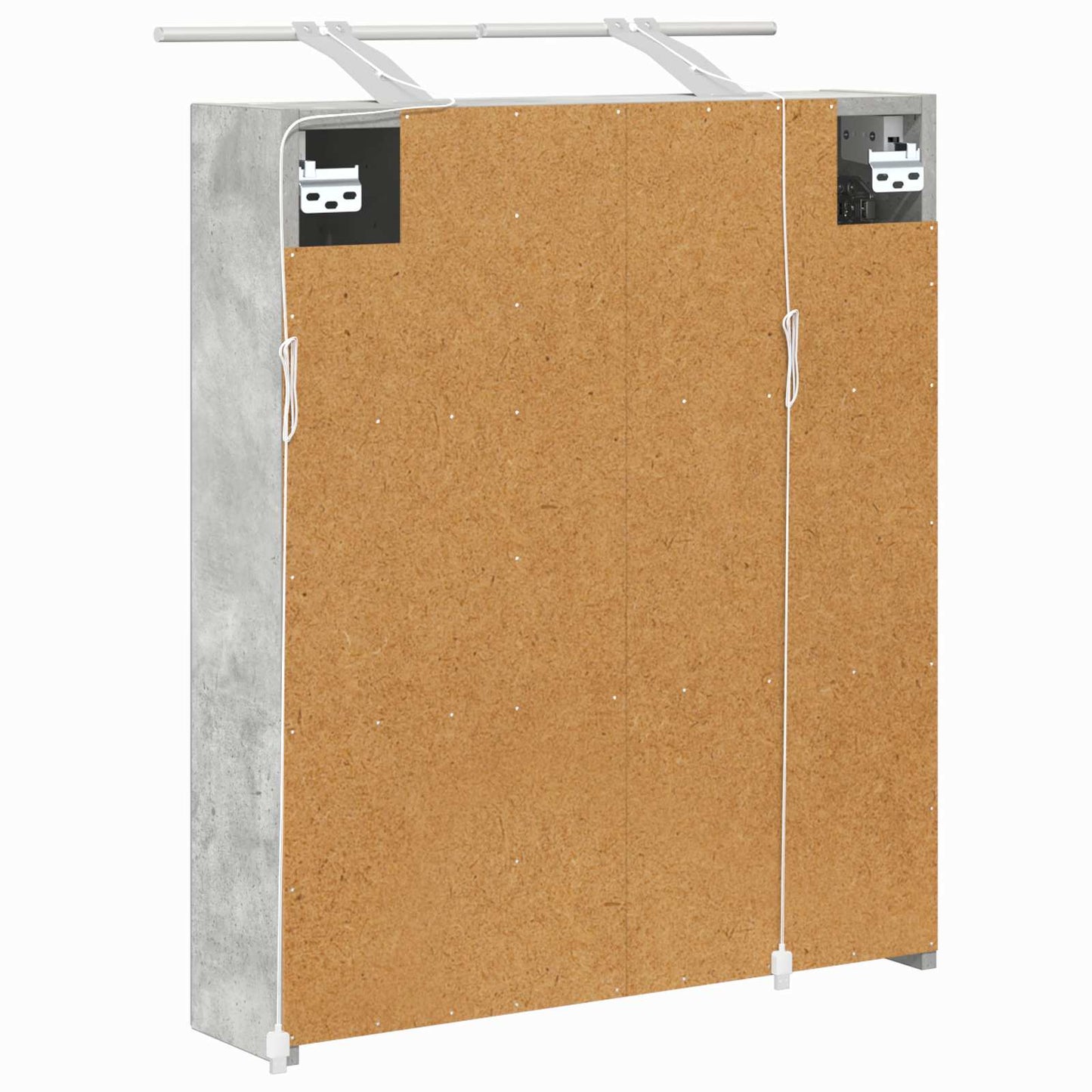 Bathroom Mirror Cabinet Concrete Grey 60 x 14.5 x 70 cm