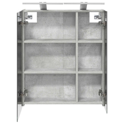 Bathroom Mirror Cabinet Concrete Grey 60 x 14.5 x 70 cm