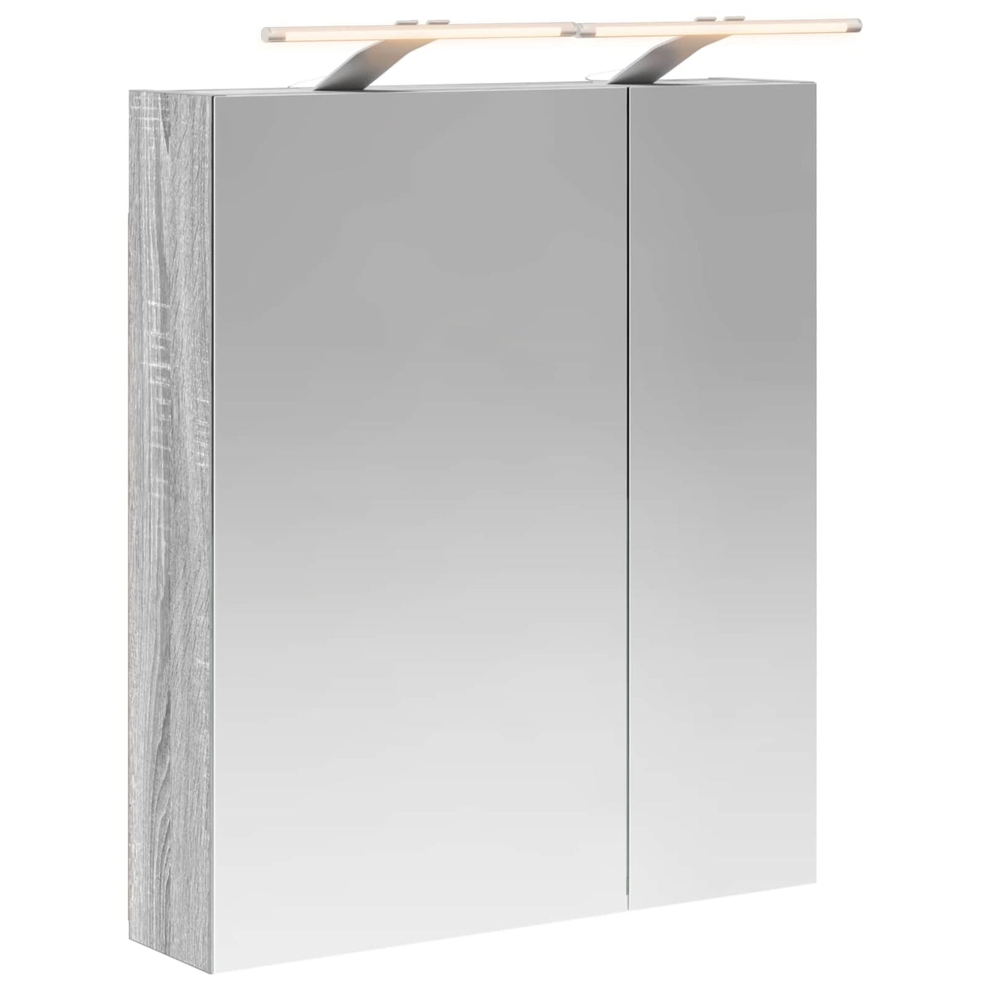 Bathroom Mirror Cabinet Grey Sonoma 60 x 14.5 x 70 cm