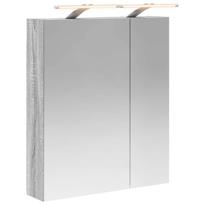 Bathroom Mirror Cabinet Grey Sonoma 60 x 14.5 x 70 cm