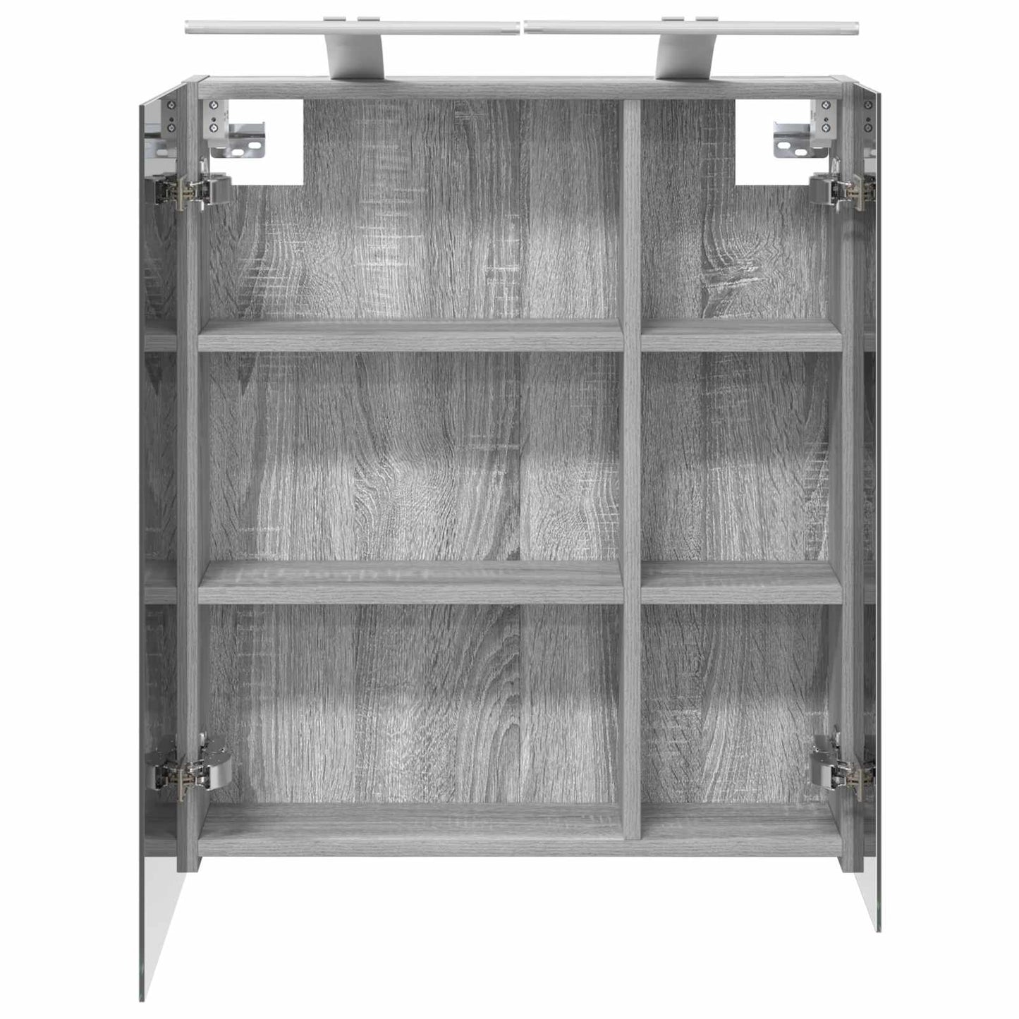 Bathroom Mirror Cabinet Grey Sonoma 60 x 14.5 x 70 cm