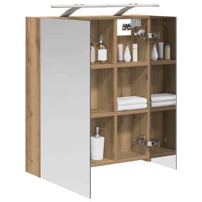 Bathroom Mirror Cabinet Artisian Oak 60 x 14.5 x 70 cm