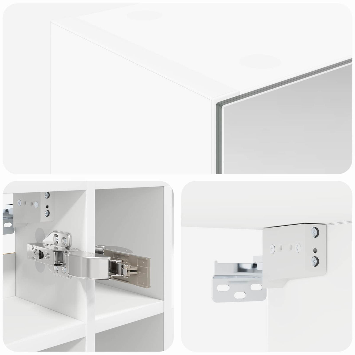 Bathroom Mirror Cabinet White 60 x 14.5 x 50 cm Engineered wood