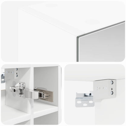 Bathroom Mirror Cabinet White 60 x 14.5 x 50 cm Engineered wood