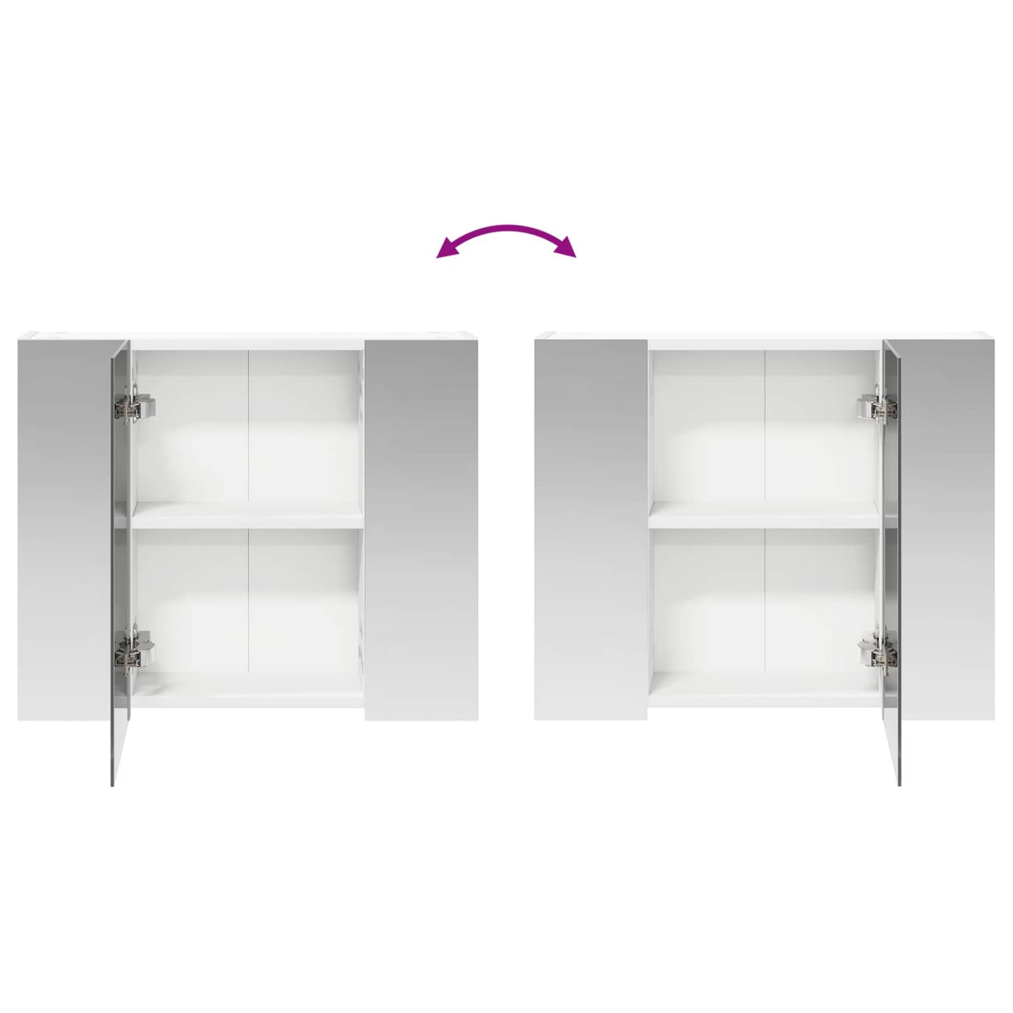 Bathroom Mirror Cabinet White 60 x 14.5 x 50 cm Engineered wood