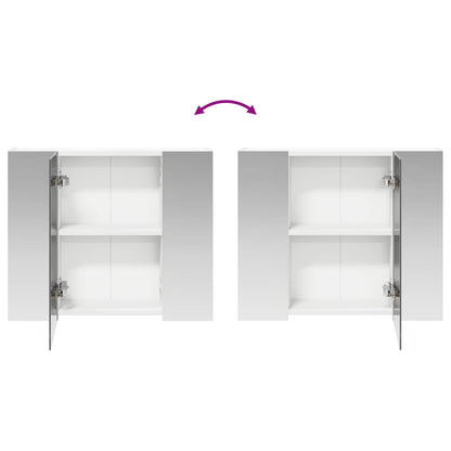 Bathroom Mirror Cabinet White 60 x 14.5 x 50 cm Engineered wood