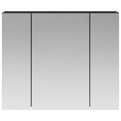 Bathroom Mirror Cabinet Black Oak 60 x 14.5 x 50 cm