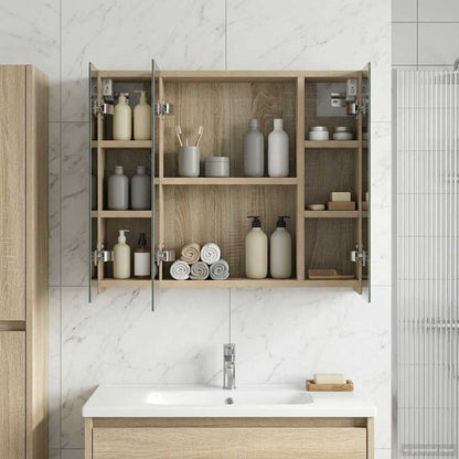 Bathroom Mirror Cabinet Sonoma Oak 60 x 14.5 x 50 cm