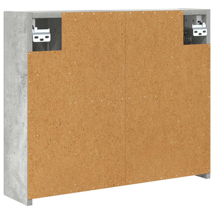 Bathroom Mirror Cabinet Concrete Grey 60 x 14.5 x 50 cm