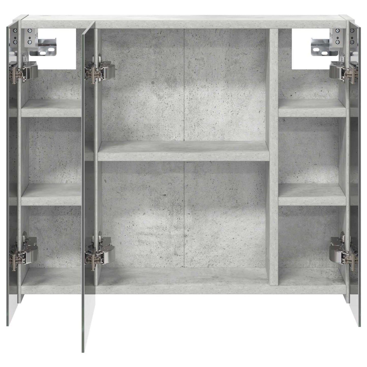 Bathroom Mirror Cabinet Concrete Grey 60 x 14.5 x 50 cm