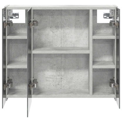 Bathroom Mirror Cabinet Concrete Grey 60 x 14.5 x 50 cm