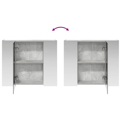 Bathroom Mirror Cabinet Concrete Grey 60 x 14.5 x 50 cm