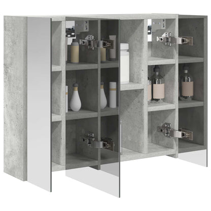 Bathroom Mirror Cabinet Concrete Grey 60 x 14.5 x 50 cm