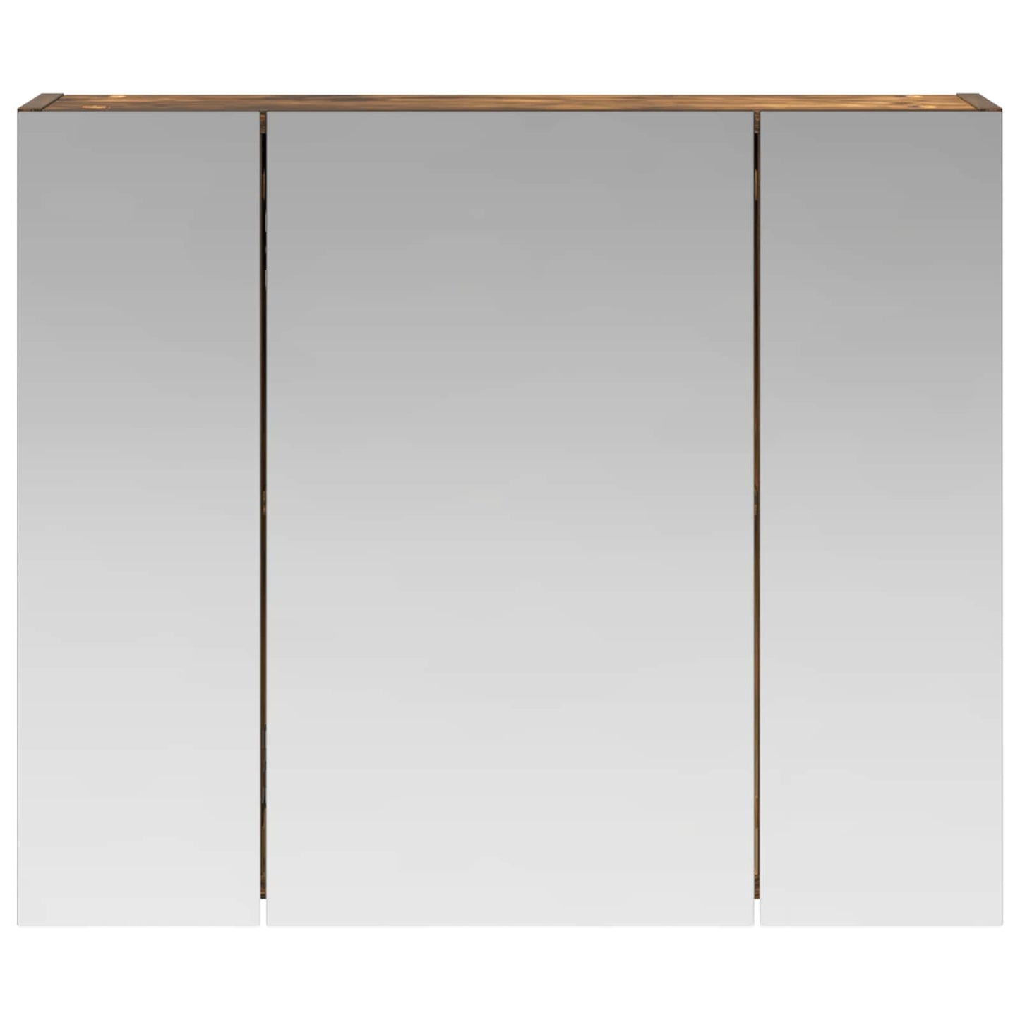 Bathroom Mirror Cabinet Smoked Oak 60 x 14.5 x 50 cm