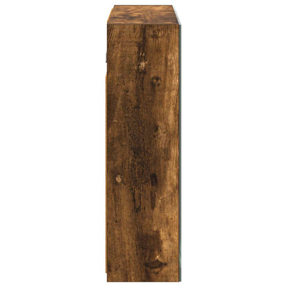Bathroom Mirror Cabinet Smoked Oak 60 x 14.5 x 50 cm