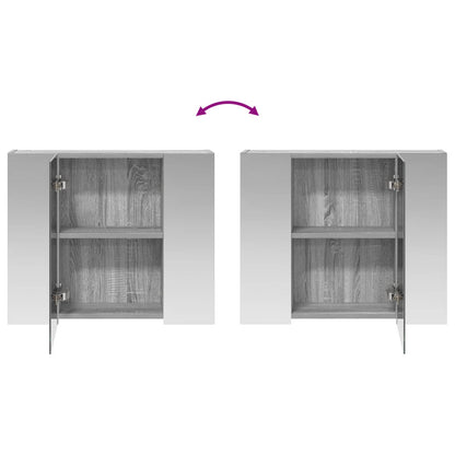 Bathroom Mirror Cabinet Grey Sonoma 60 x 14.5 x 50 cm