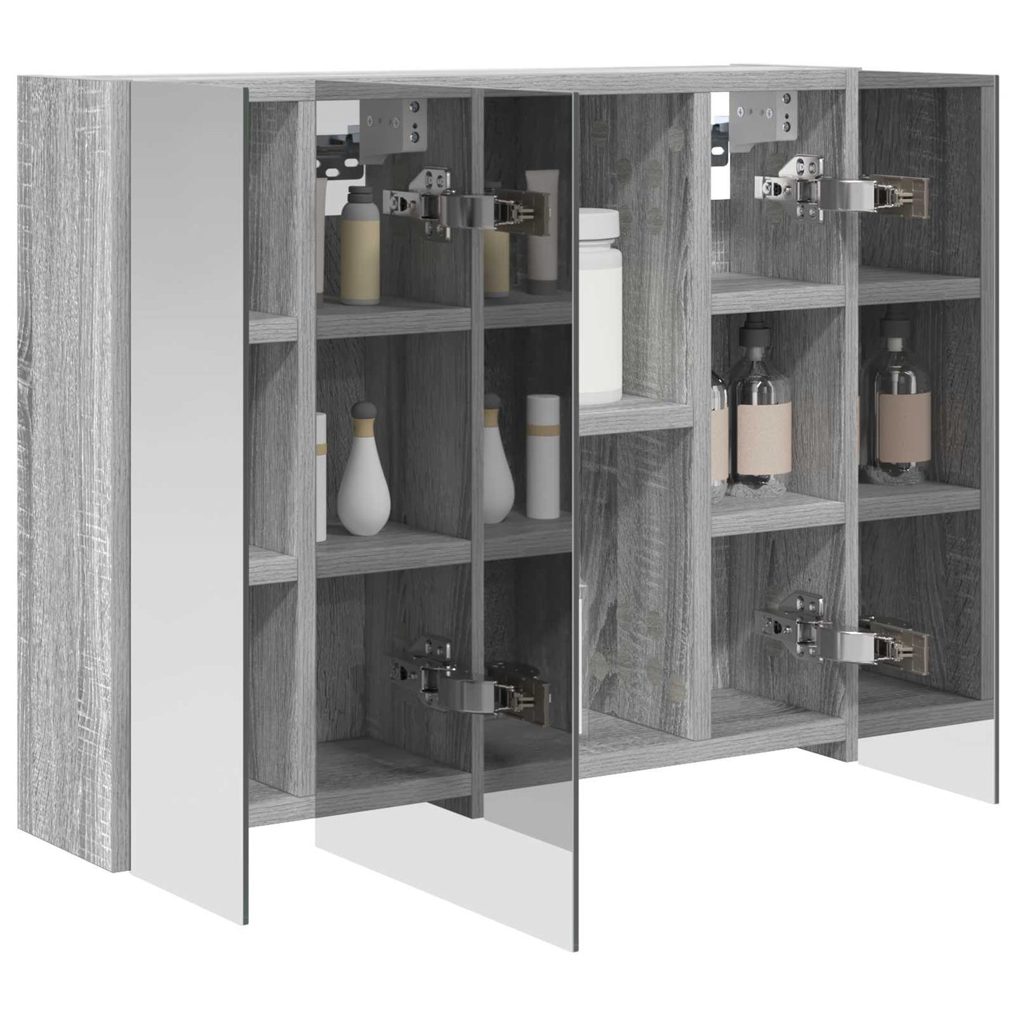 Bathroom Mirror Cabinet Grey Sonoma 60 x 14.5 x 50 cm