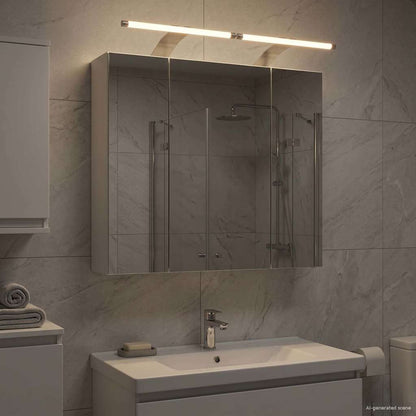 Bathroom Mirror Cabinet White 60 x 14.5 x 50 cm Engineered wood
