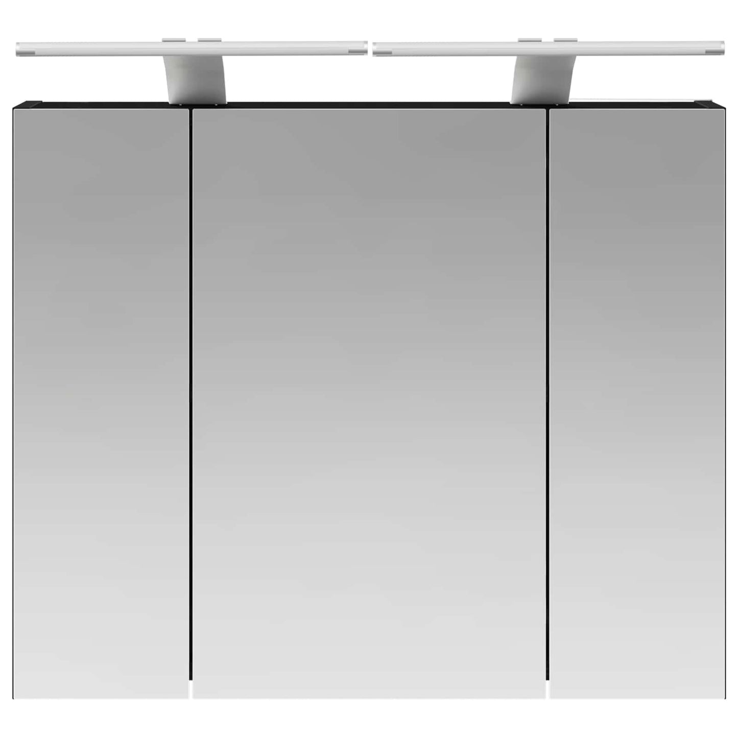 Bathroom Mirror Cabinet Black Oak 60 x 14.5 x 50 cm