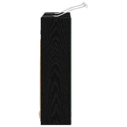 Bathroom Mirror Cabinet Black Oak 60 x 14.5 x 50 cm