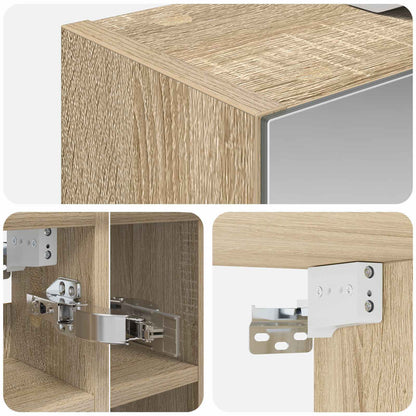 Bathroom Mirror Cabinet Sonoma Oak 60 x 14.5 x 50 cm