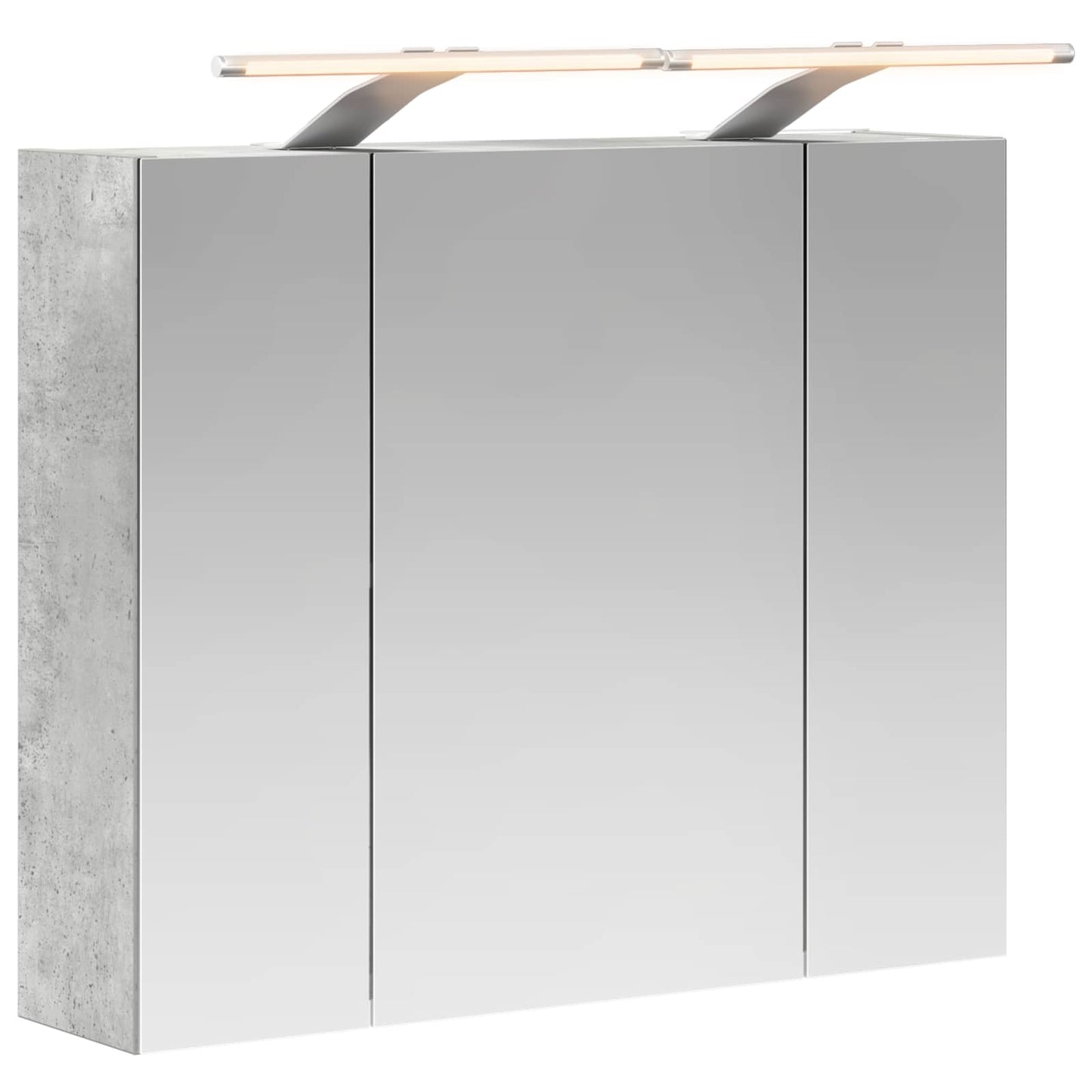 Bathroom Mirror Cabinet Concrete Grey 60 x 14.5 x 50 cm